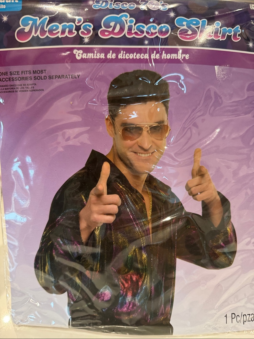 Men's Disco Shirt — Multicolor Metallic